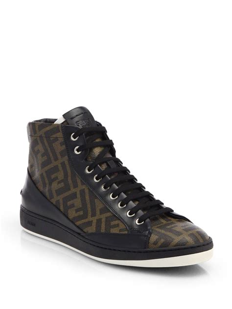 fendi men's tennis shoes|fendi designer high top sneakers.